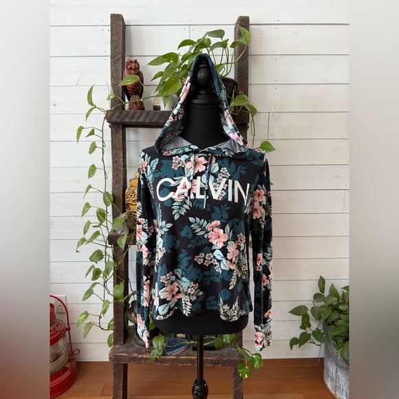 Calvin Klein Performance Floral Top - Teal with Pink Accents - Picture 5 of 17